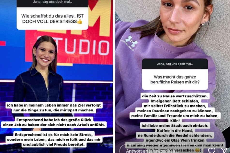 Bei Instagram hat sich Jana Wosnitza (30) am Sonntag den Fragen ihrer Fans gestellt.