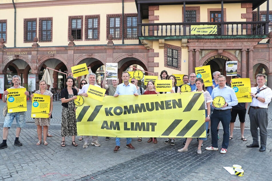 Leipzig hat derzeit, wie viele andere Kommunen auch, ein historisch hohes Defizit. Erst Mitte Juni machte man im Rahmen eines bundesweiten Aktionstages auf die drohende Pleite aufmerksam. (Archiv)