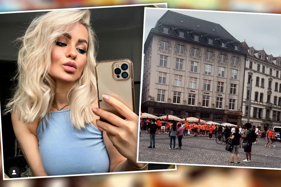 Reality-TV-Sternchen Julia Oemler stieß auf dem Markt auf die feiernden Fans.