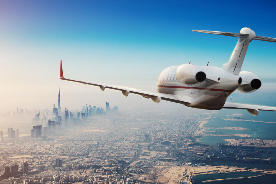 Luxus-Jetliner wie dieser verursachen einen enormen Ausstoß von CO2.