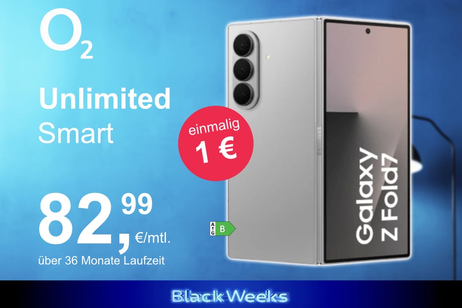 Das Samsung Galaxy Z Fold7 im o2 Mobile Unlimited Smart für einmalig 1 Euro.