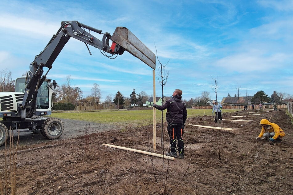 Auch im Winter gehen die Arbeiten auf dem Gelände weiter.