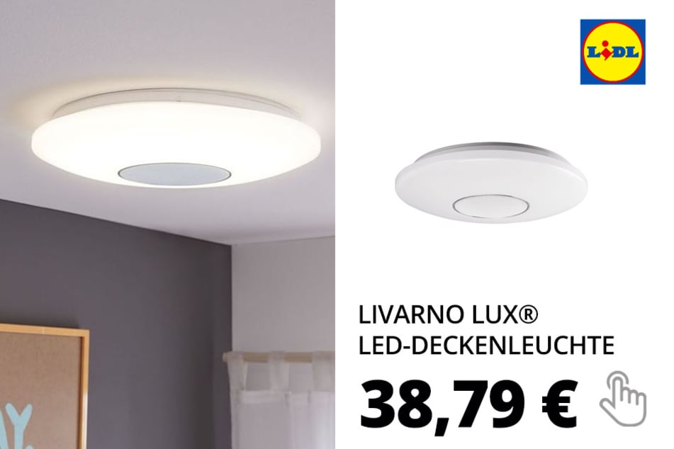 LIVARNO LUX® LED-Deckenleuchte, mit Bluetooth-Lautsprecher, Fernbedienung, dimmbar