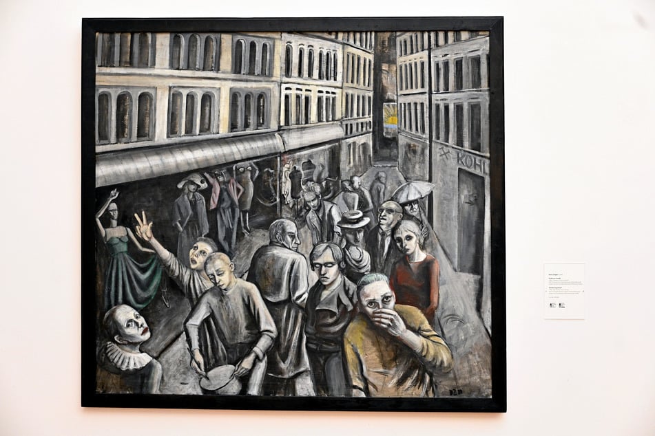 Zieglers Gemälde "Aufbruch Straße" von 1988, nunmehr als Kunstwerk von nationaler Bedeutung.