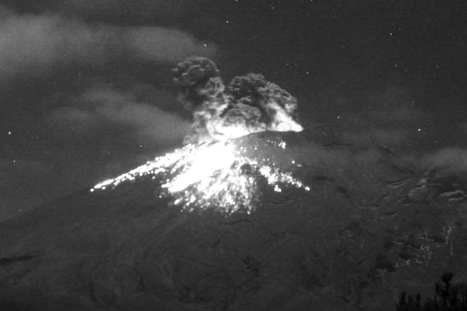 In der Nacht zu Mittwoch kam es zu einer gewaltigen Eruption am Popocatépetl.