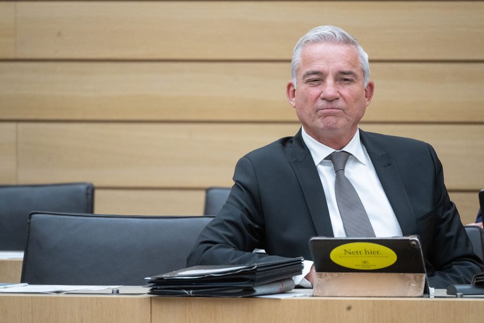 Thomas Strobl (62, CDU) in einer Plenarsitzung im Landtag.