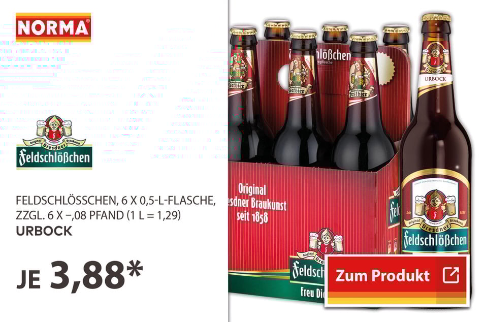 Feldschlösschen Urbock für nur 3,88 statt 4,49 Euro.