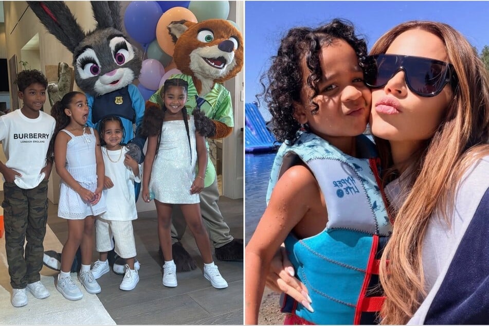 Khloé Kardashian celebrated her son Tatum (r) turning four with a Zootopia-themed bash and a sweet video montage.