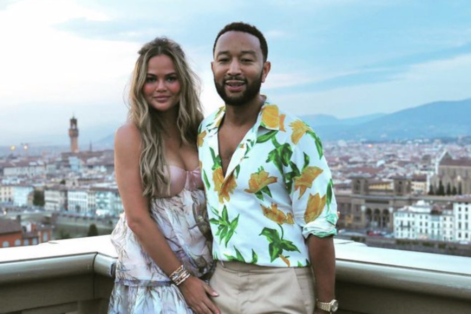 John Legend (r) and Chrissy Teigen met on the set of his music video, Stereo. The couple wed in 2013 and share two children together.