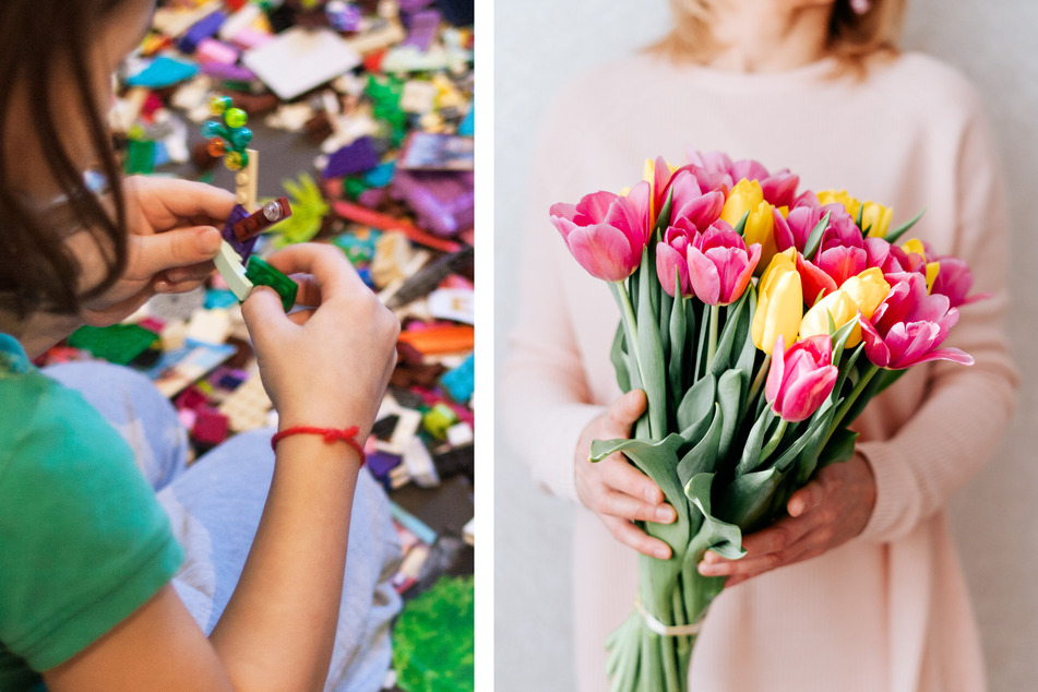 Durch eine besondere Aktion können Kinder die Blumensträuße für ihre Mutter selber bezahlen.(Symbolbilder)