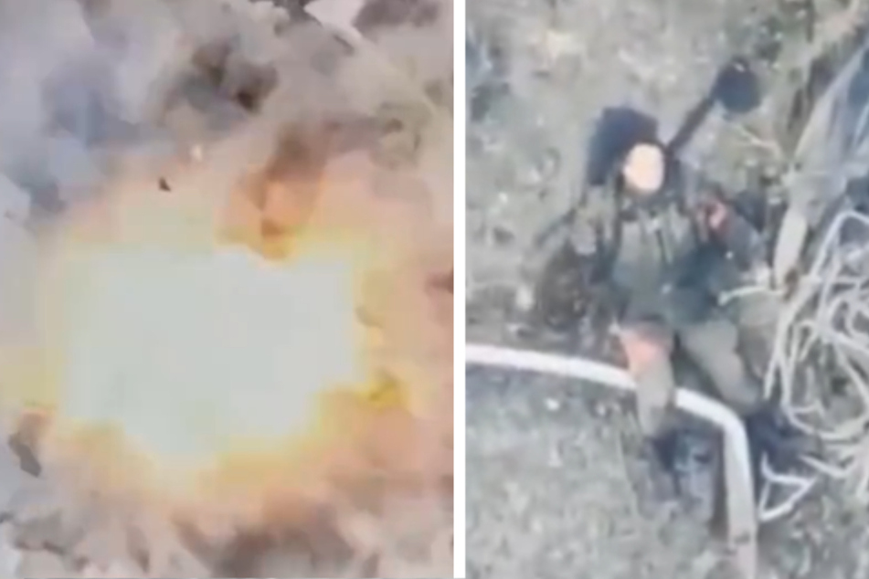 Heftiges Twitter-Video: Bombe landet direkt auf verletztem Soldaten