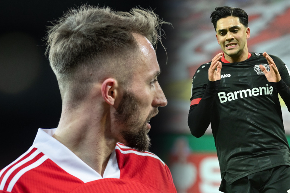 Unions Florian Hübner (l.) soll Leverkusens Nadiem Amiri rassistisch beleidigt haben. (Bildmontage)