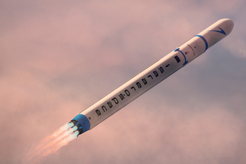 Das computergenerierte Bild zeigt eine Trägerrakete des Raketenbauers Isar Aerospace.