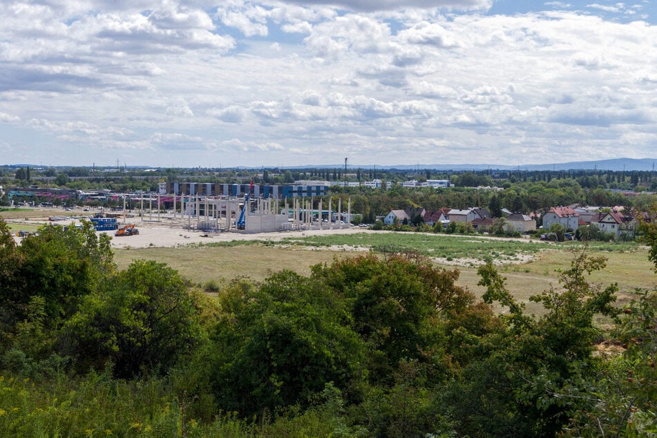 Die Baustelle auf dem Gelände des ehemaligen Zwangsarbeiterlagers.