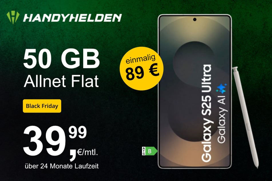 Das Samsung Galaxy S25 Ultra (256 GB) inkl. 50 GB Datenvolumen für einmalig 89 Euro.