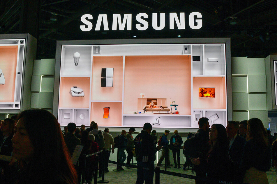View of the Samsung booth at CES 2023.