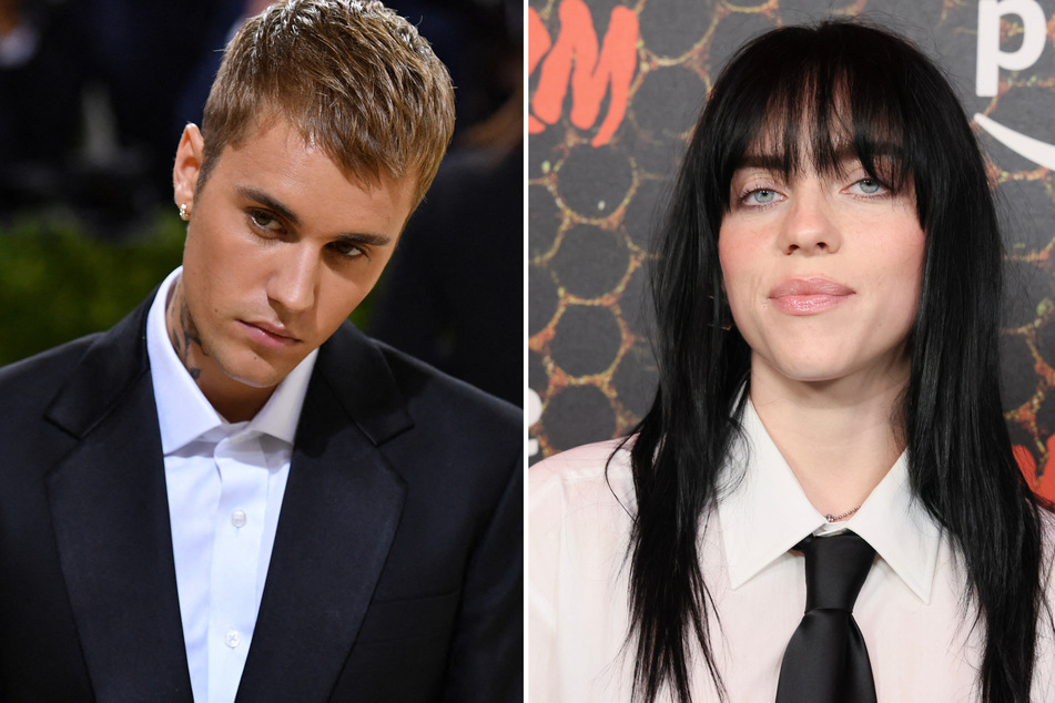 Billie Eilish (r) spoke about how she and Justin Bieber have bonded over similar experiences in the music industry.