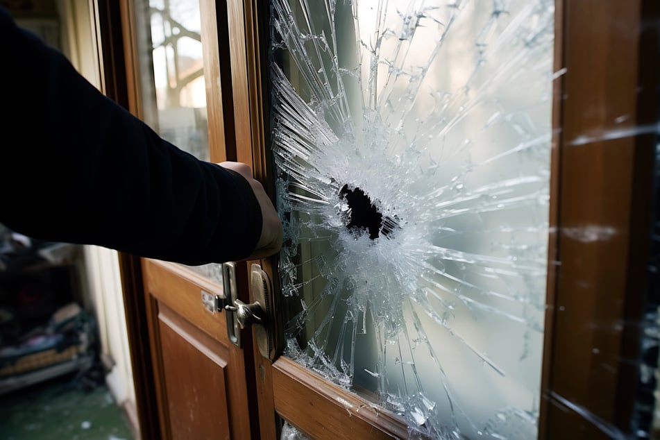 Die Täter hatten die Scheibe der Terrassentür eingeschlagen und sich so Zugang zu der Wohnung des Seniors verschafft. (Symbolbild)