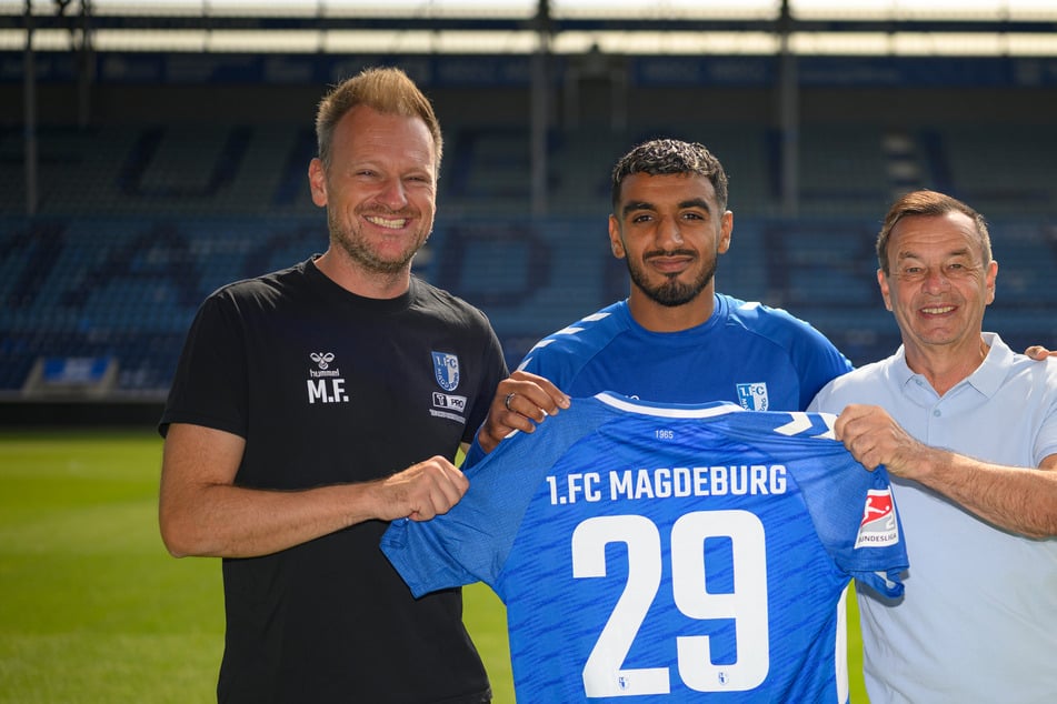 FCM-Coach Markus Fiedler (l.) freut sich diebisch auf Neuzugang Rayan Ghrieb (26, m.).