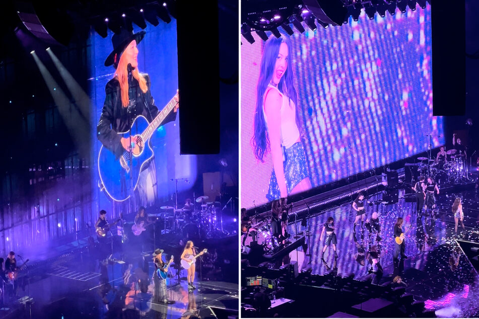 Olivia Rodrigo (r.) played her fourth and final show at Madison Square Garden on Tuesday night, where she welcomed special guest Jewel.