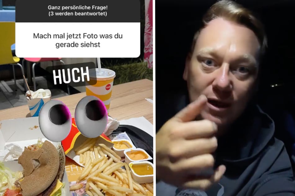 Das Bild aus dem McDonald's verriet ortskundigen Fans, dass sich Knossi (35) in Rastatt aufhielt. (Fotomontage)