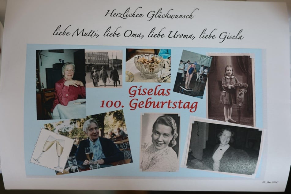Eine von ihrer Familie zusammengestellte Collage mit Fotos aus dem Leben von Gisela Schöbel-Graß.