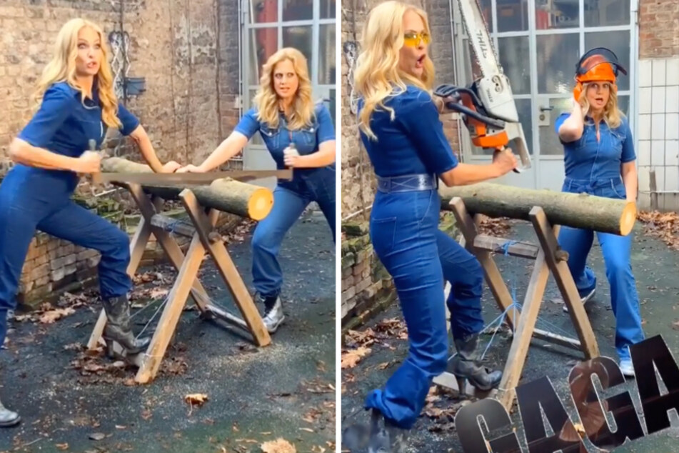Blödsinn in blond: Sonya und Barbara mischen Foto-Shooting auf