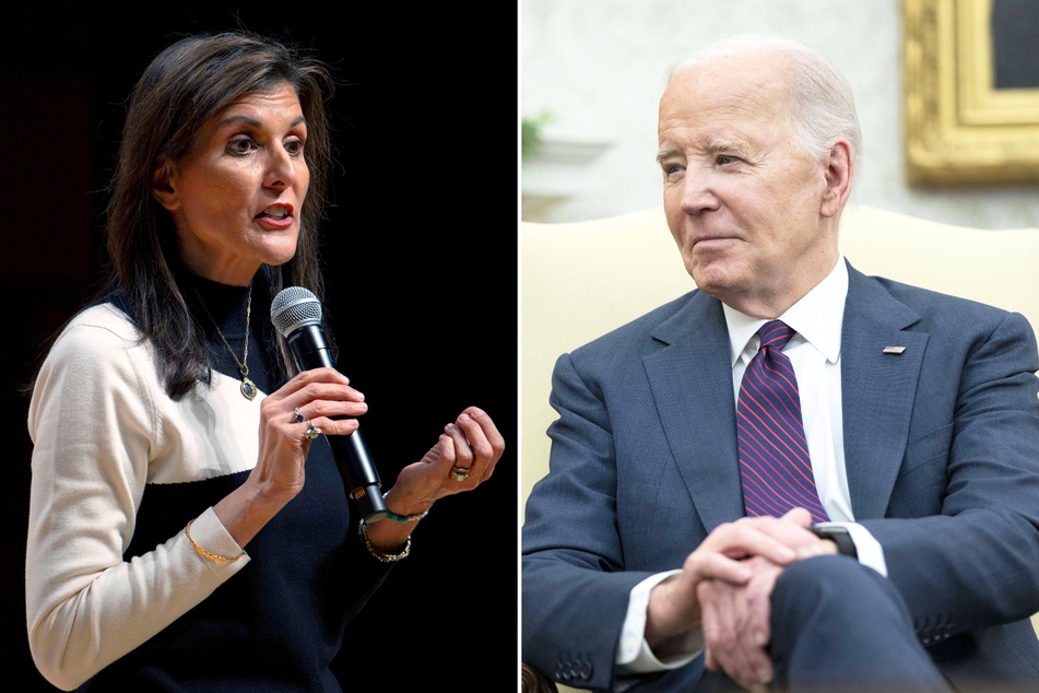 President Joe Biden's (r.) campaign has begun airing a new ad in Pennsylvania to win the vote of Nikki Haley supporters.