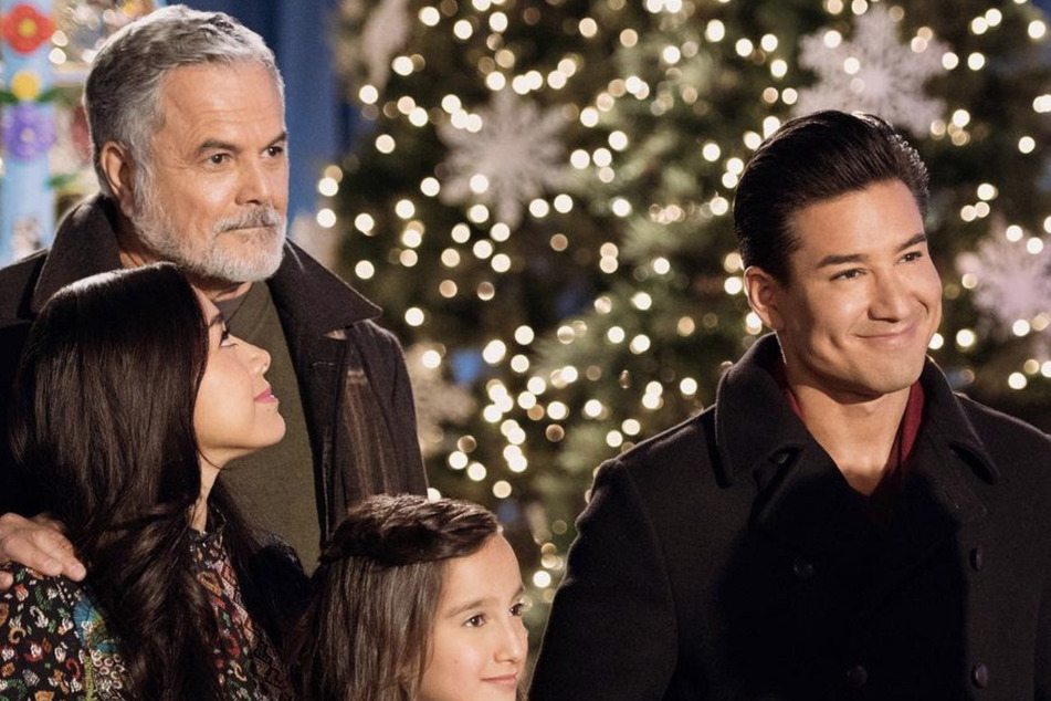 In Mario Lopez's (r.) newest film, Holiday in Santa Fe, the actor's character, Tony, fights to save his family's shop after tragedy strikes.