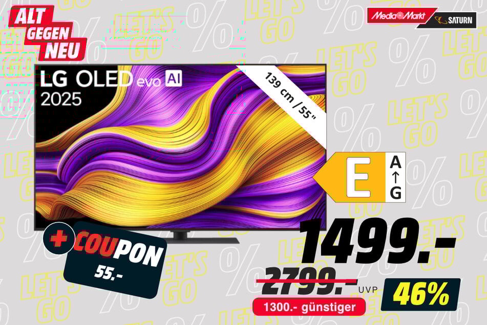 55-Zoll LG-Fernseher für 1.499 statt 2.799 Euro.