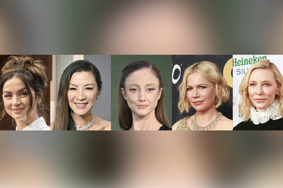 (From l. to r.): Ana de Armas, Michelle Yeoh, Andrea Riseborough, Michelle Williams in Los Angeles, and Cate Blanchett are the nominees for best actress at the 95th Oscars.