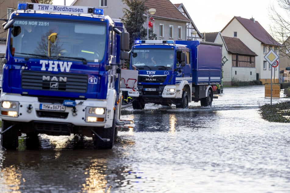 Windehausen in Thüringen wurde durch das Hochwasser völlig überschwemmt. Nun entspannt sich die Lage.