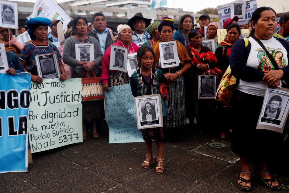 Indigenous survivors of the Guatemalan genocide of Maya Ixil people testified against former armed forces chief Benedicto Lucas Garcia at his trial Monday.