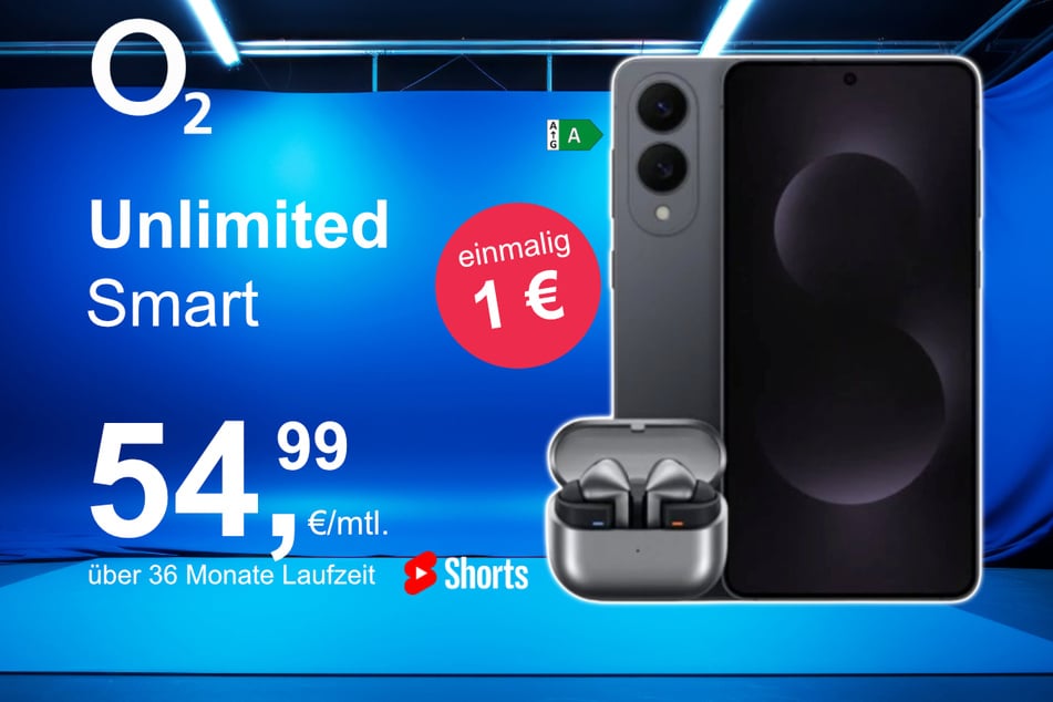 Das Samsung Galaxy S25 Edge + Buds 3 Pro im o2 Mobile Unlimited Smart für einmalig 1 Euro.