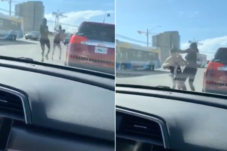 Danach versucht sie, die Hundehalterin mit der Leine ihres Hundes auszupeitschen.
