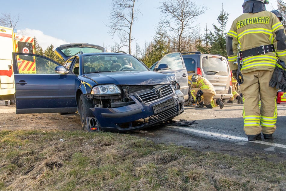 Der VW stieß mit einem Citroën zusammen.