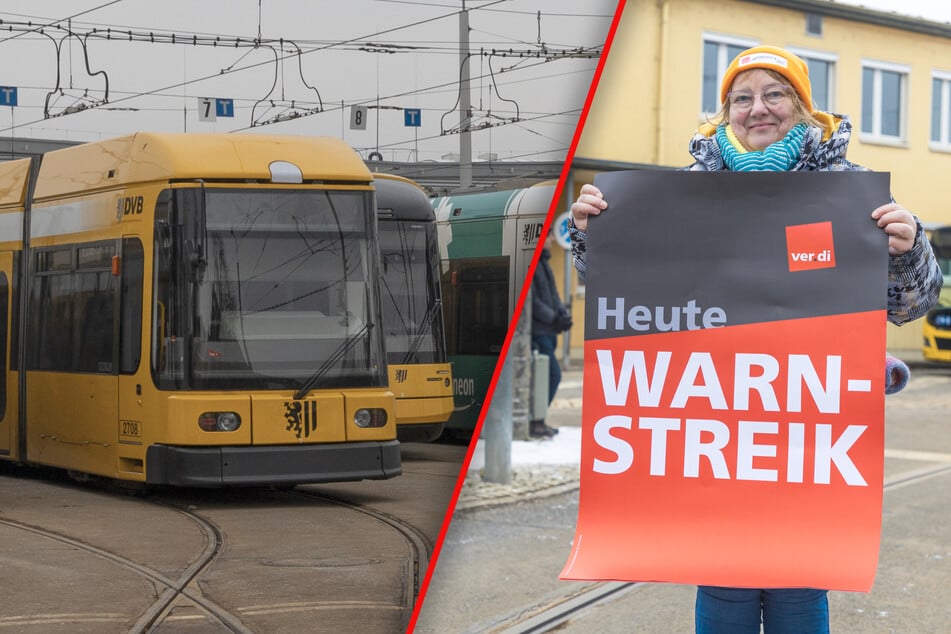 Zwischen Kuchen, Schnittchen und Kaffee: DVB-Mitarbeiter streiken für mehr Lohn