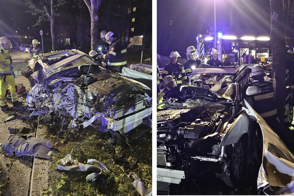 Der Fahrer musste aus dem zerstörten Sportwagen befreit werden.