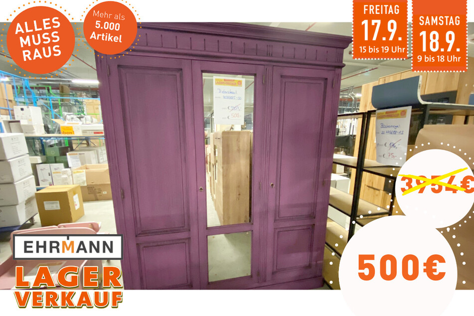 Dielenschrank für 500 statt 3.954 Euro