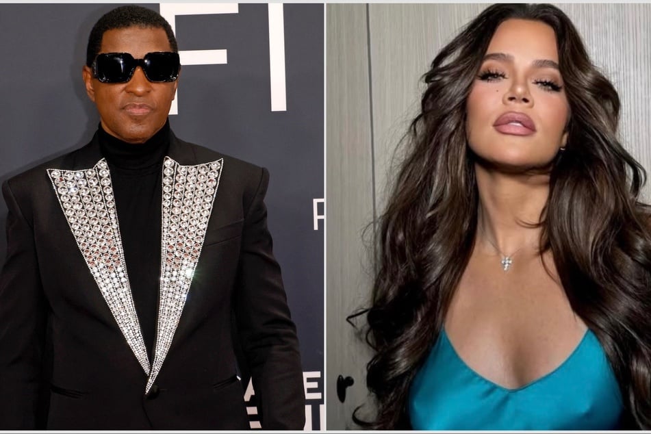 Khloé Kardashian addressed Babyface's (l.) viral interview at the Grammys, where two reporters snubbed him mid-chat.