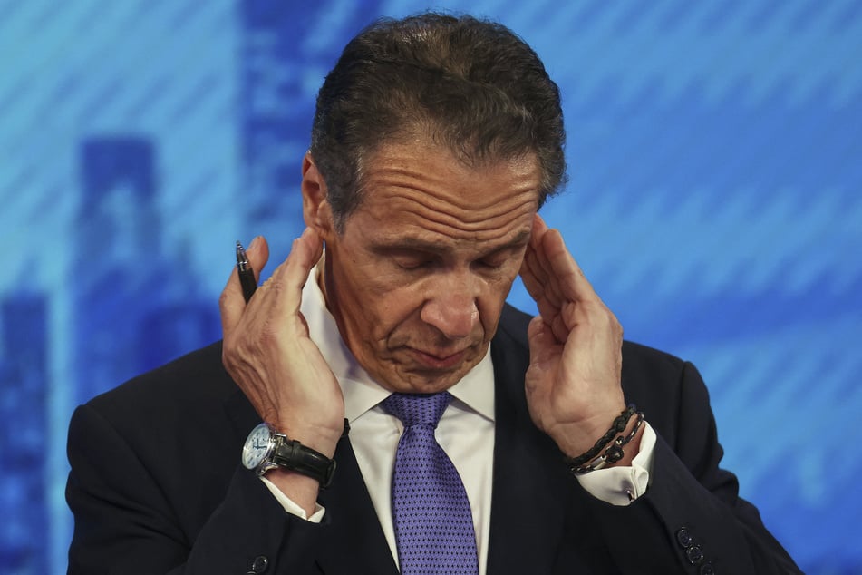 Former Governor of New York Andrew Cuomo gestures during the Democratic mayoral primary debate.