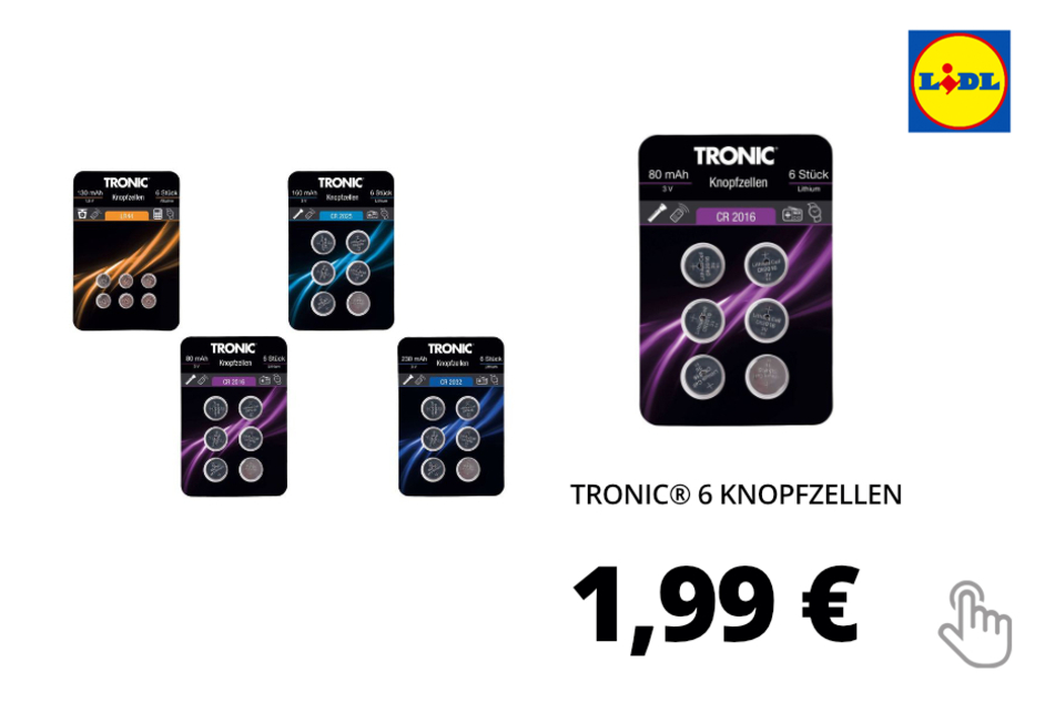 TRONIC® 6 Knopfzellen