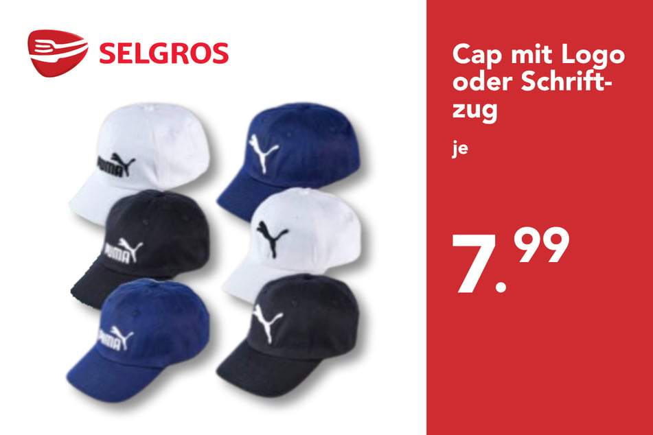 Puma Cap mit Logo oder Schriftzug
für 7,99 statt 10,99 Euro.