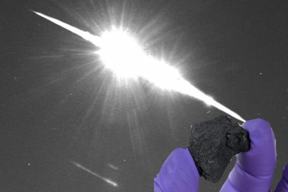 Out of this world: chunks of rare meteorite crashed onto driveway!