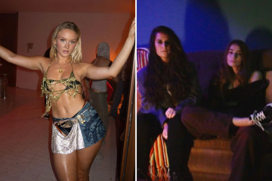 Zara Larsson (l) is releasing her newest single On My Love, featuring David Guetta, while Neoni is dropping a single, PITY PARTY, featuring Ellise on Friday.