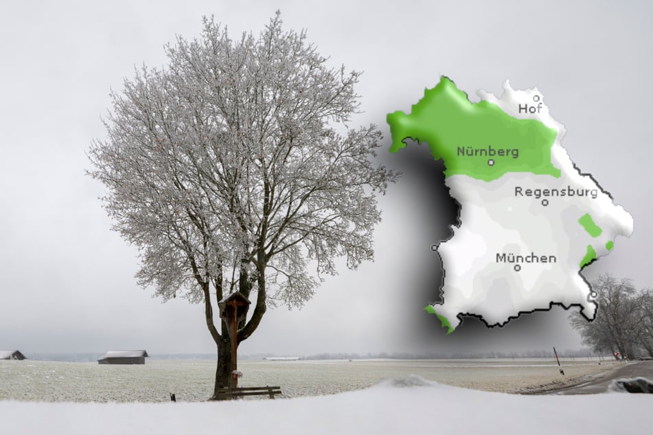 Im Süden Bayerns fällt zum Heiligabend teilweise Schnee.