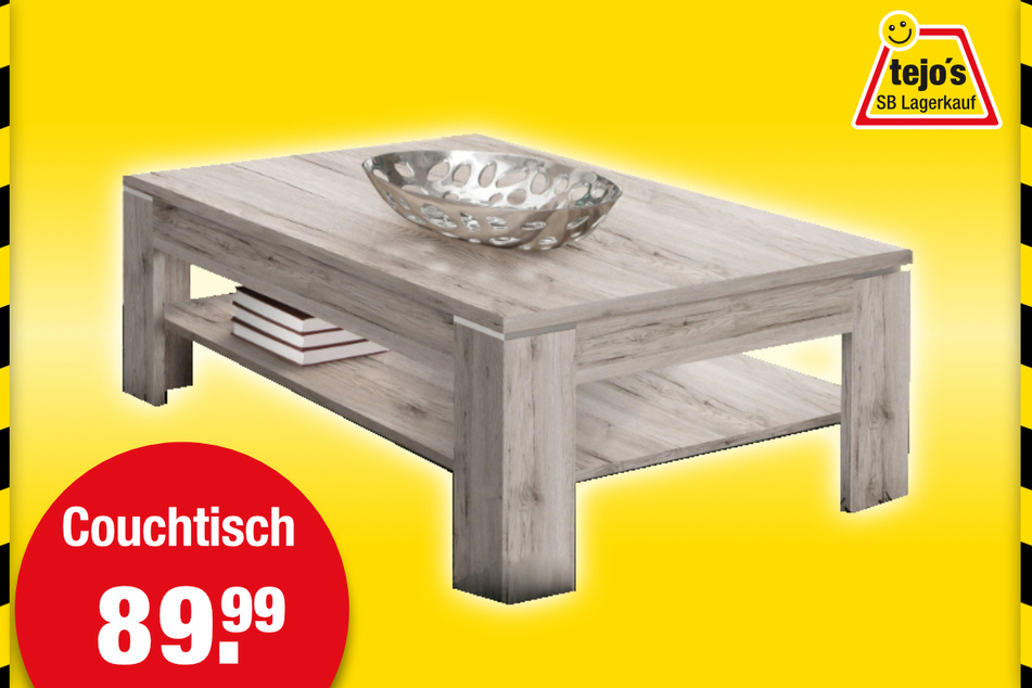 Couchtisch für 89,99 Euro.