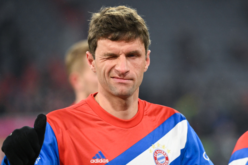 FCB-Kapitän Thomas Müller (33) gibt sich vor der Auslosung selbstbewusst.