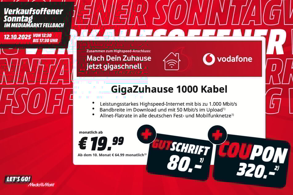 Günstiges Highspeed-Internet, 320 Euro geschenkt bekommen.