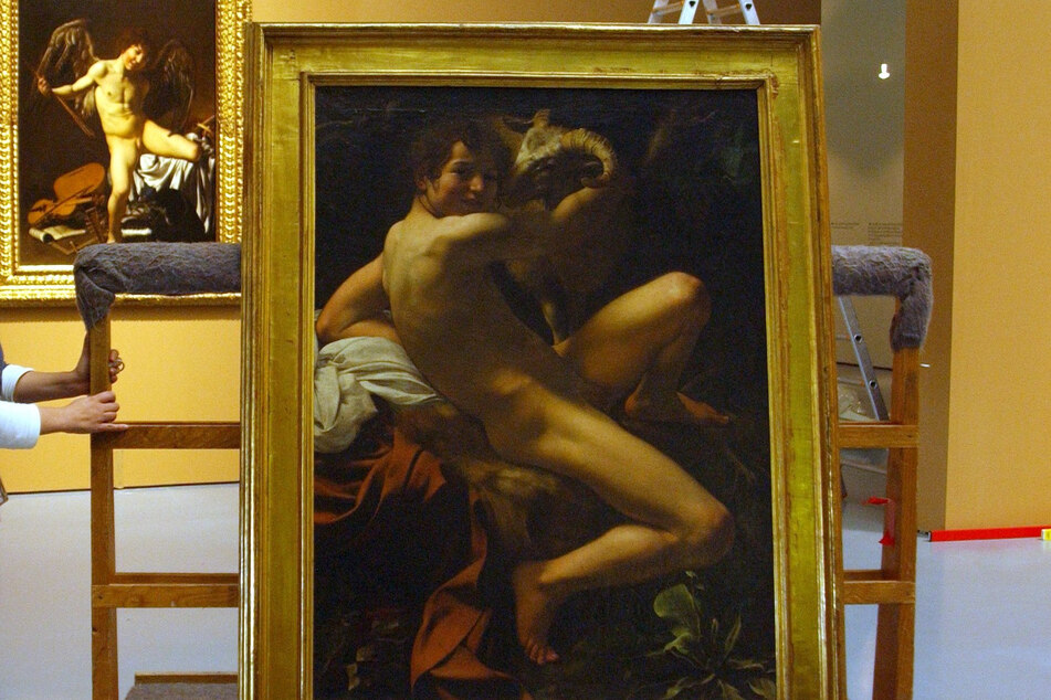 Caravaggio-Gemälde sind in aller Welt zu Gast, wie hier sein Meisterwerk "Johannes der Täufer (Knabe mit dem Widder)" im Düsseldorfer Kunstpalast 2006.